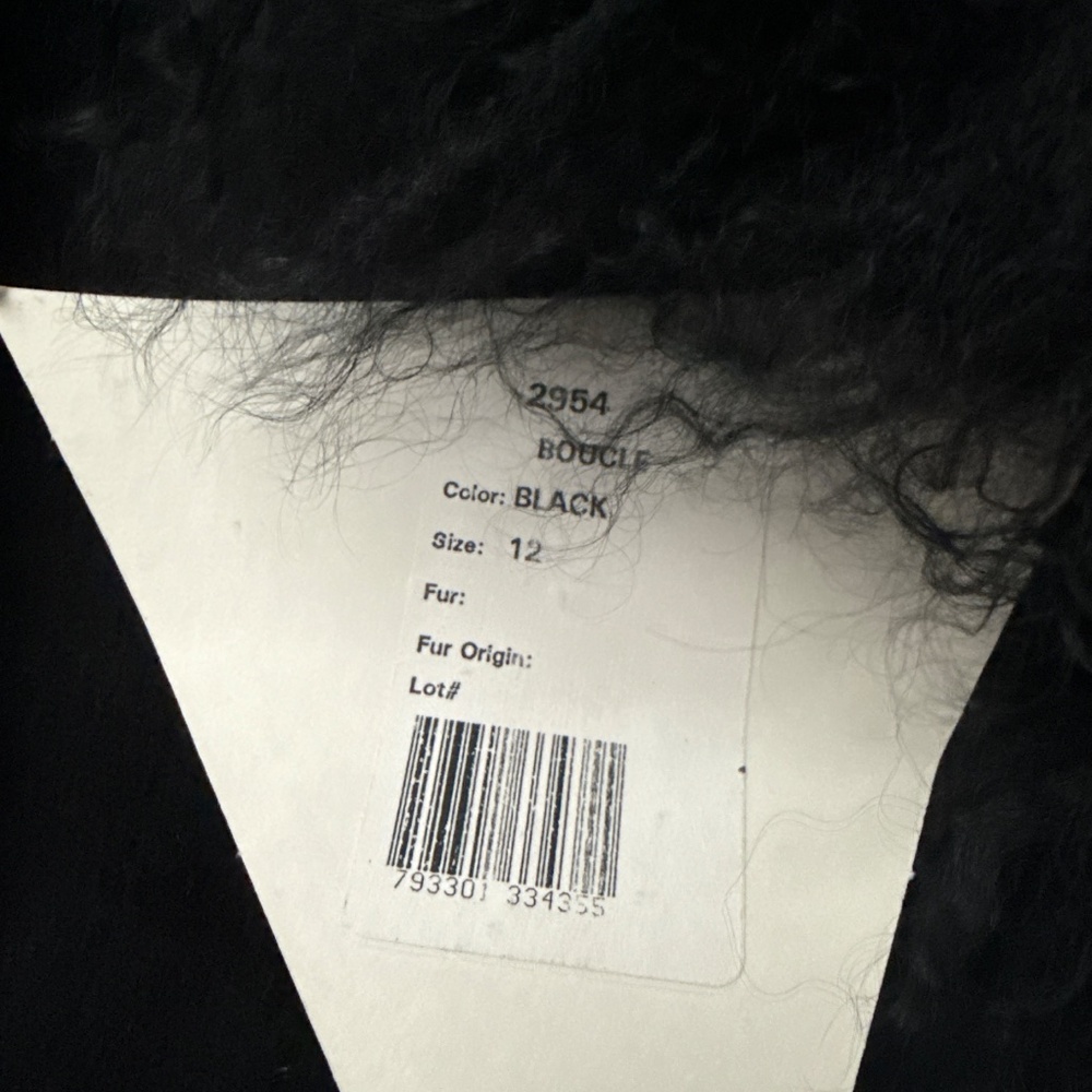 Vintage Marvin Richard’s black penny lane coat  with  Mongolian lamb! Nwts - Picture 6 of 10